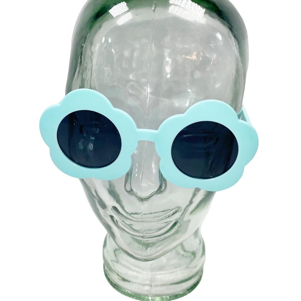 Blue Flower Power Sunglasses - Picture 1 of 11